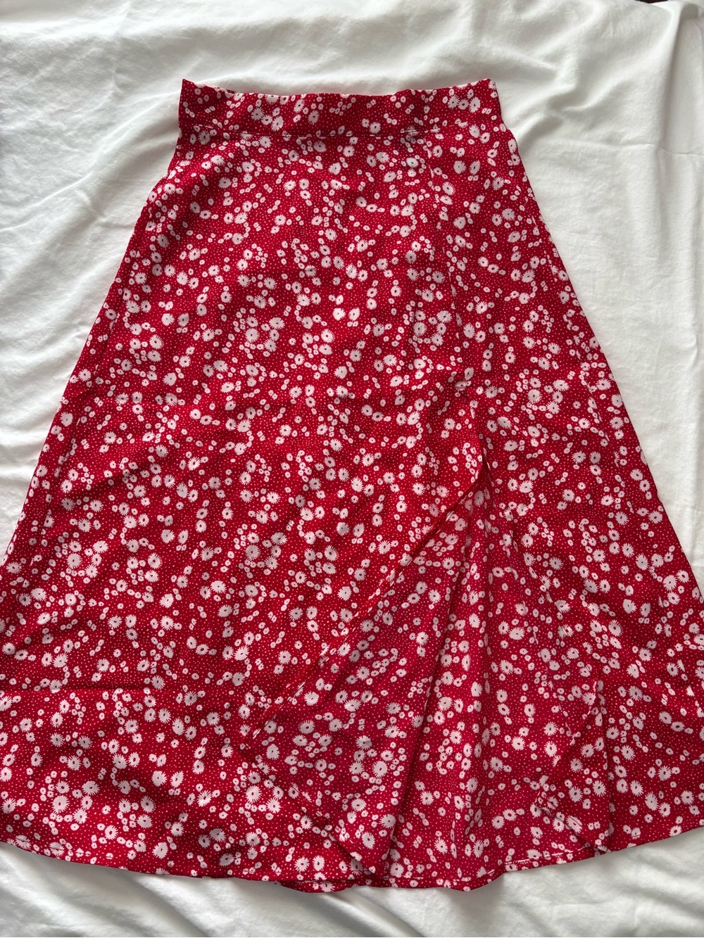 Red Midi Skirt